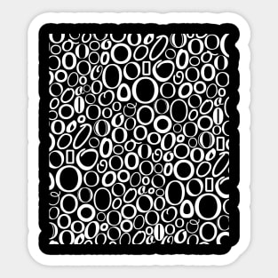 O - Typography (White) Sticker